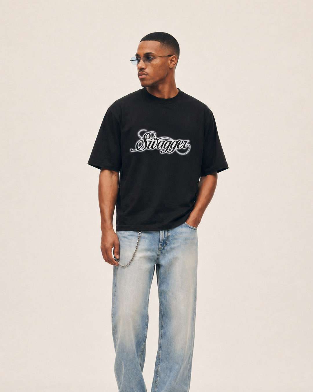 Graff Script Wide Tee <Black>