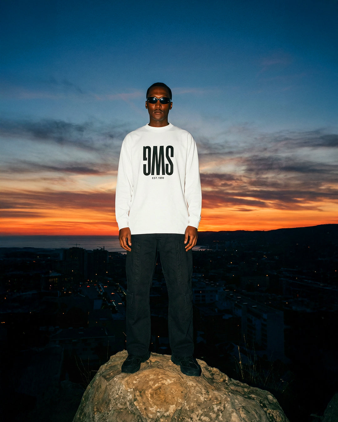 Upside Down LS Tee <WHITE>