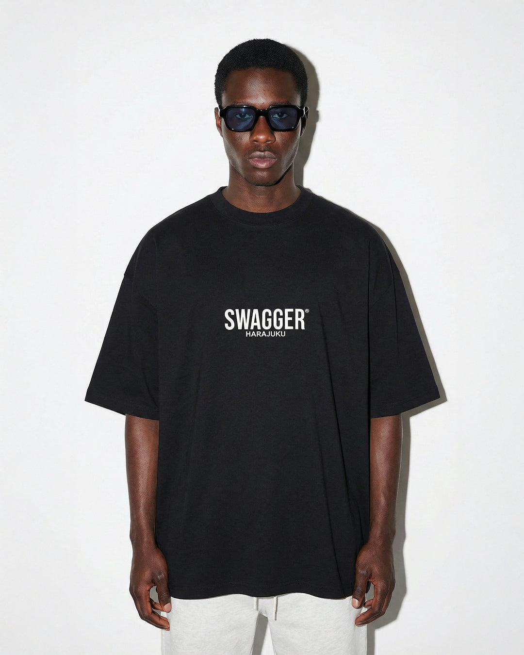 <Limited Color>INFLUENCER OVER SIZE T-SHIRT BLACK×WHITE