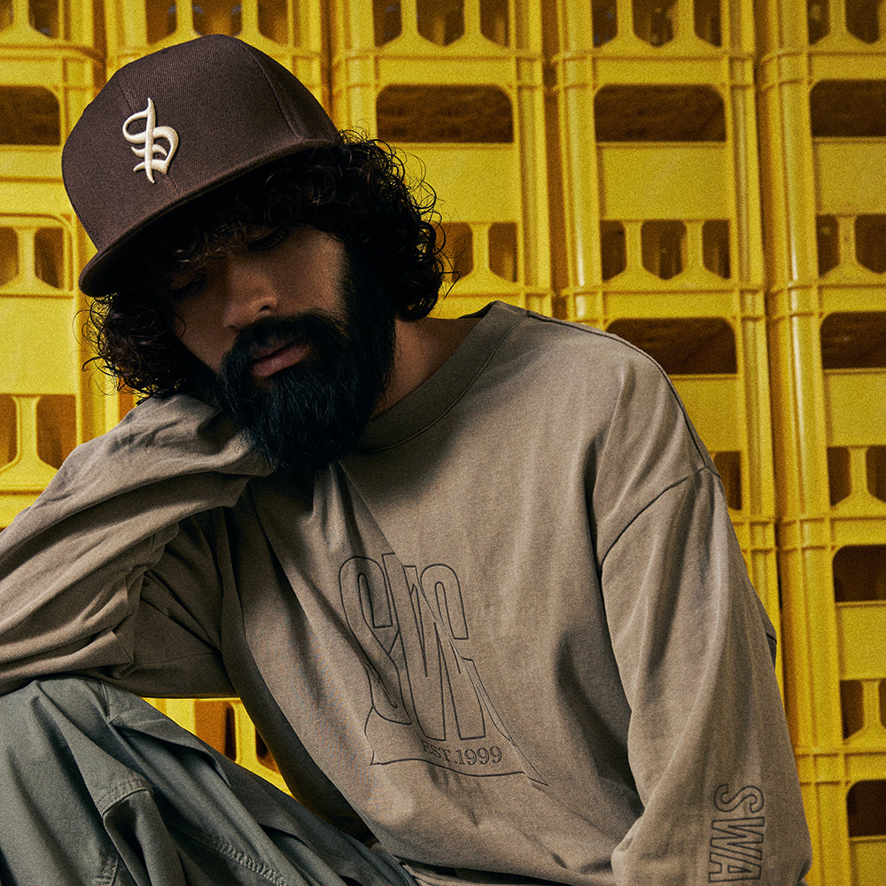 <再入荷> "S"LOGO CAP BROWN