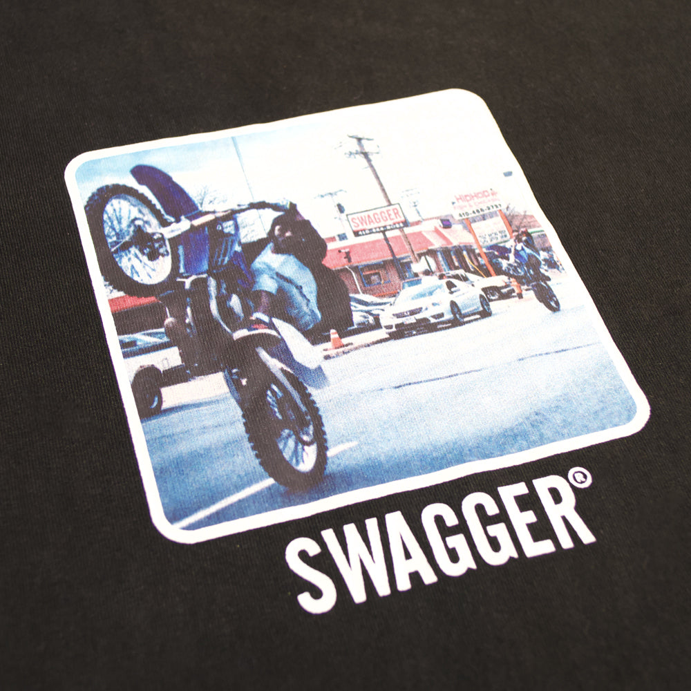 MOTORBIKE PHOTO LT-SHIRT BLACK