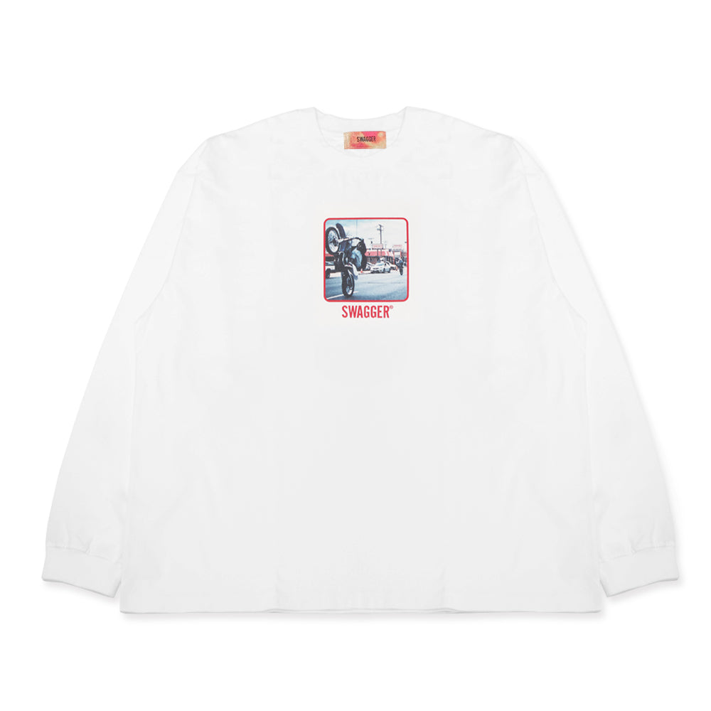 MOTORBIKE PHOTO LT-SHIRT WHITE