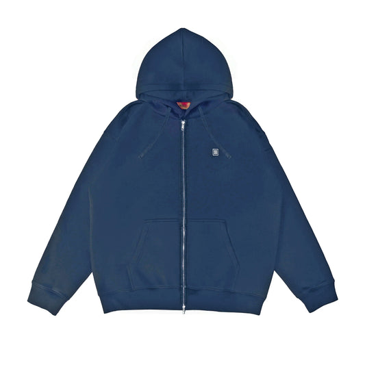Box Logo Zip Up Hoodie <NAVY>