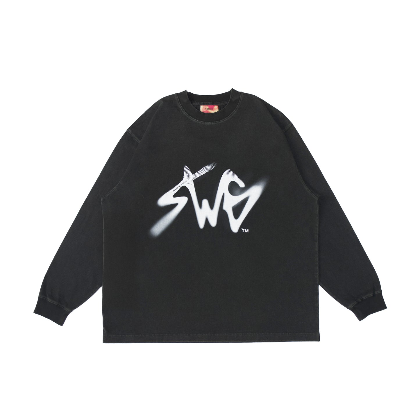 Signature Blur Logo LS Tee <BLACK>