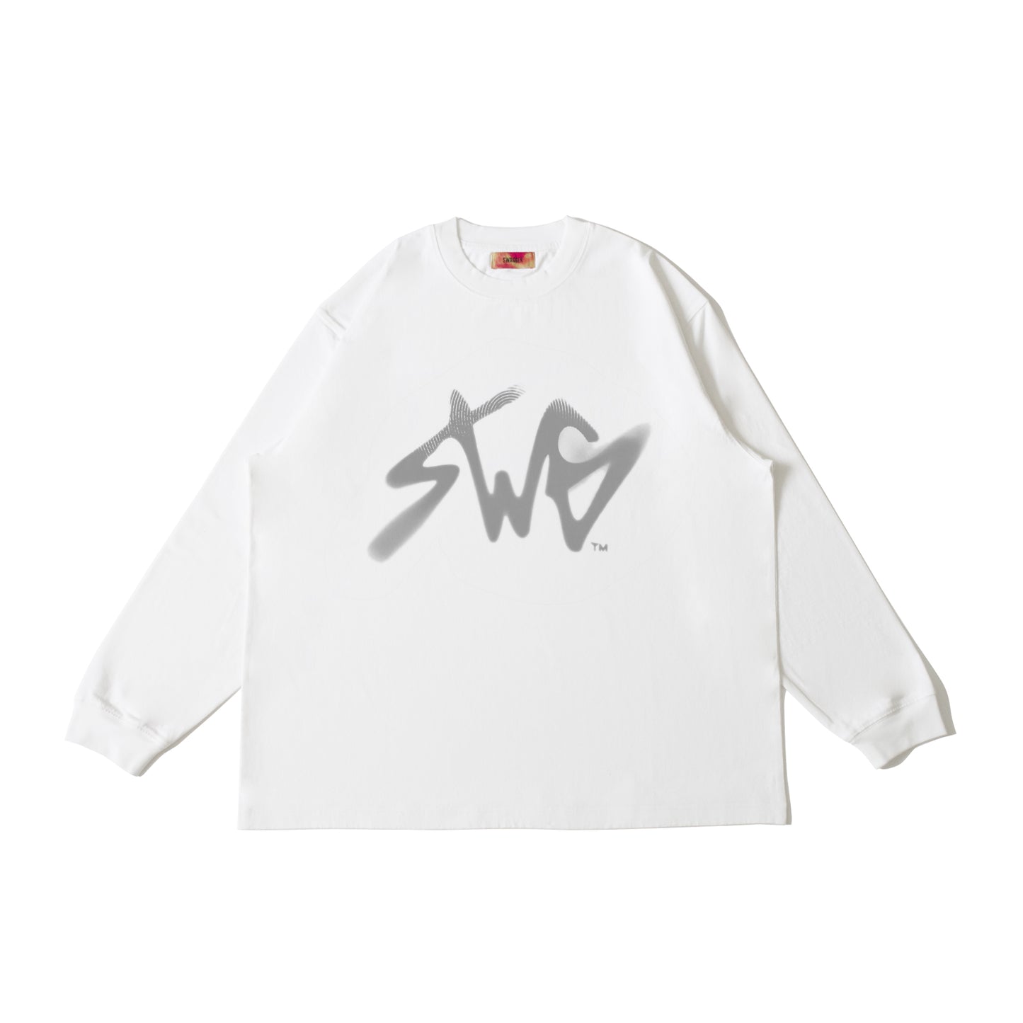 Signature Blur Logo LS Tee <WHITE>