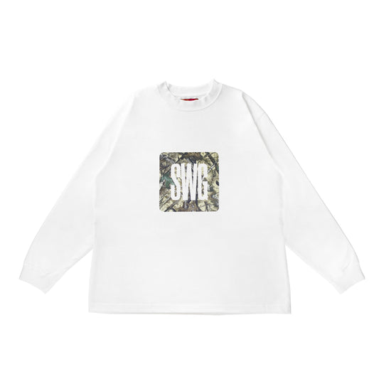 Camo Box Logo LS Tee <WHITE>