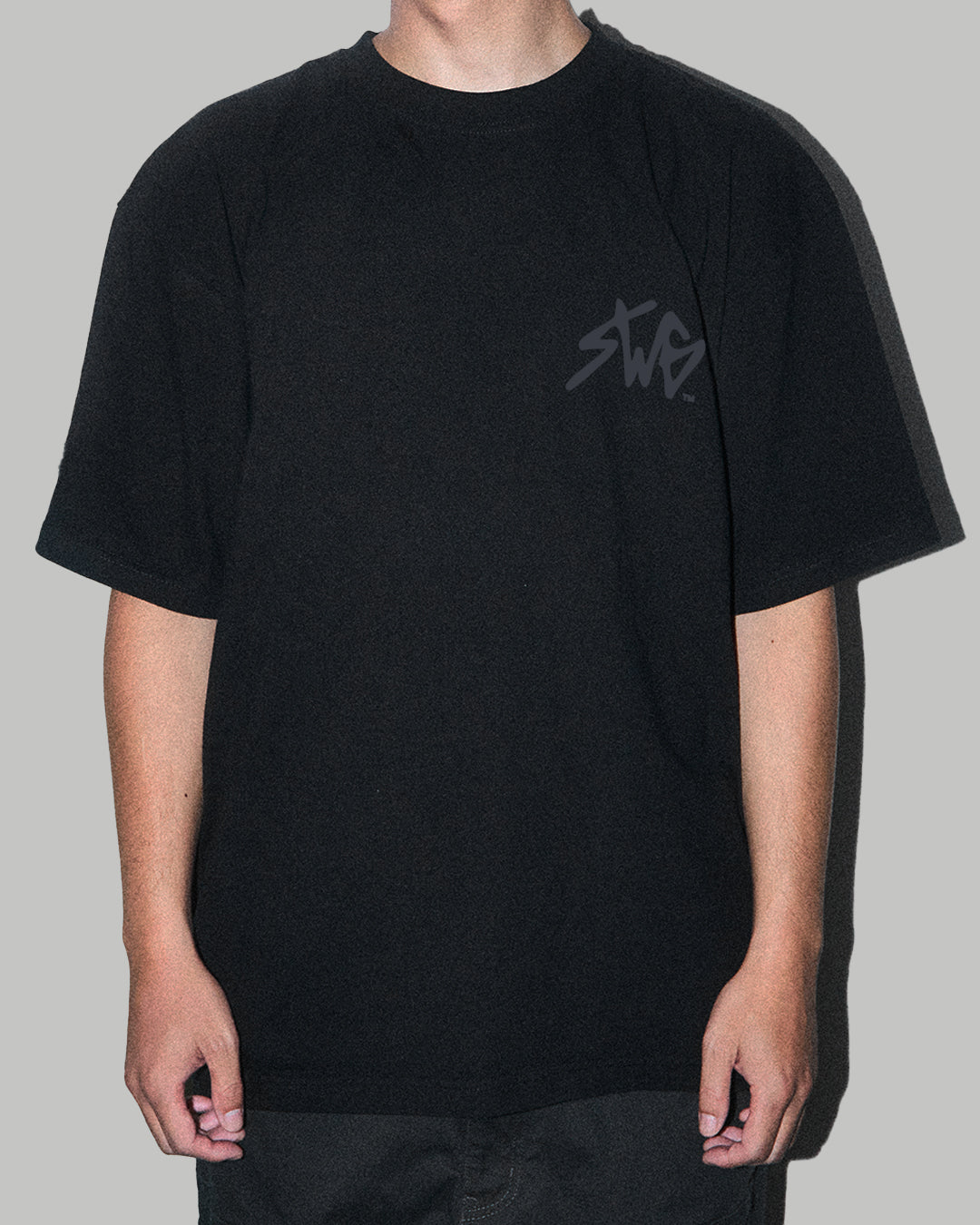 SIGNATURE LOGO T-SHIRT BLK×BLK