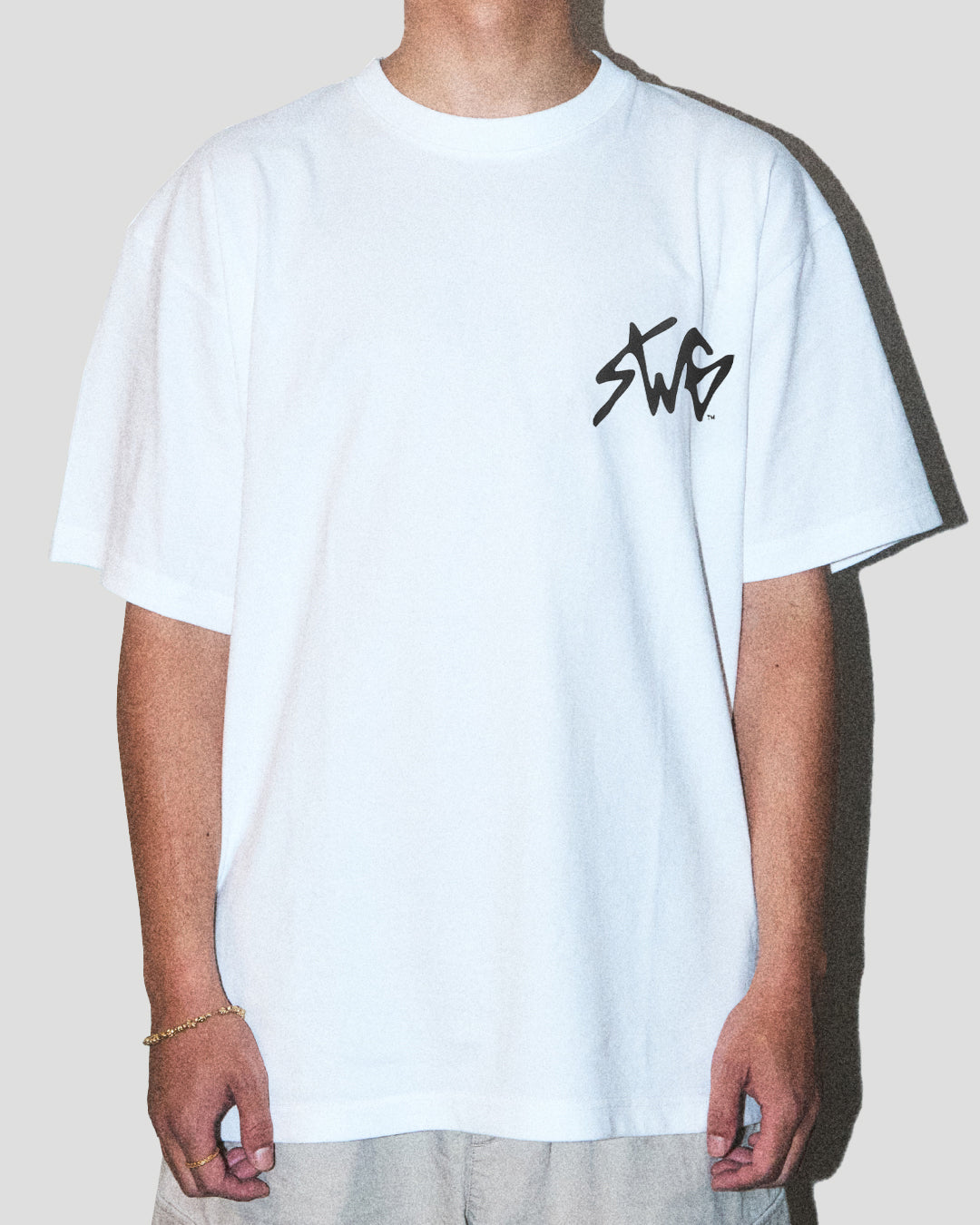 SIGNATURE LOGO T-SHIRT WHT×BLK