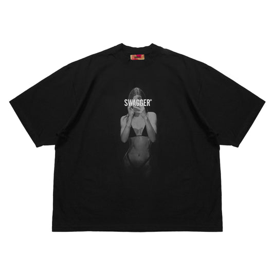 <限定カラー>INFLUENCER OVER SIZE T-SHIRT BLACK×WHITE