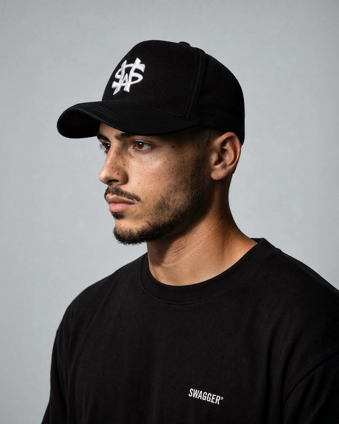 SW Logo Deep Crown Cap <BK×WT>