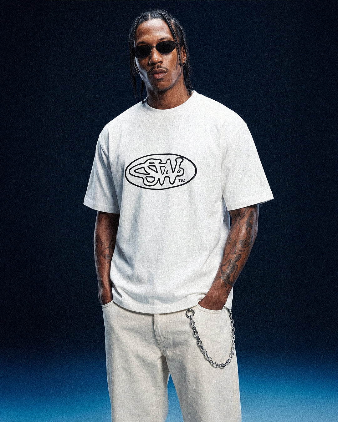 Oval SWG Logo Basic Tee <White>