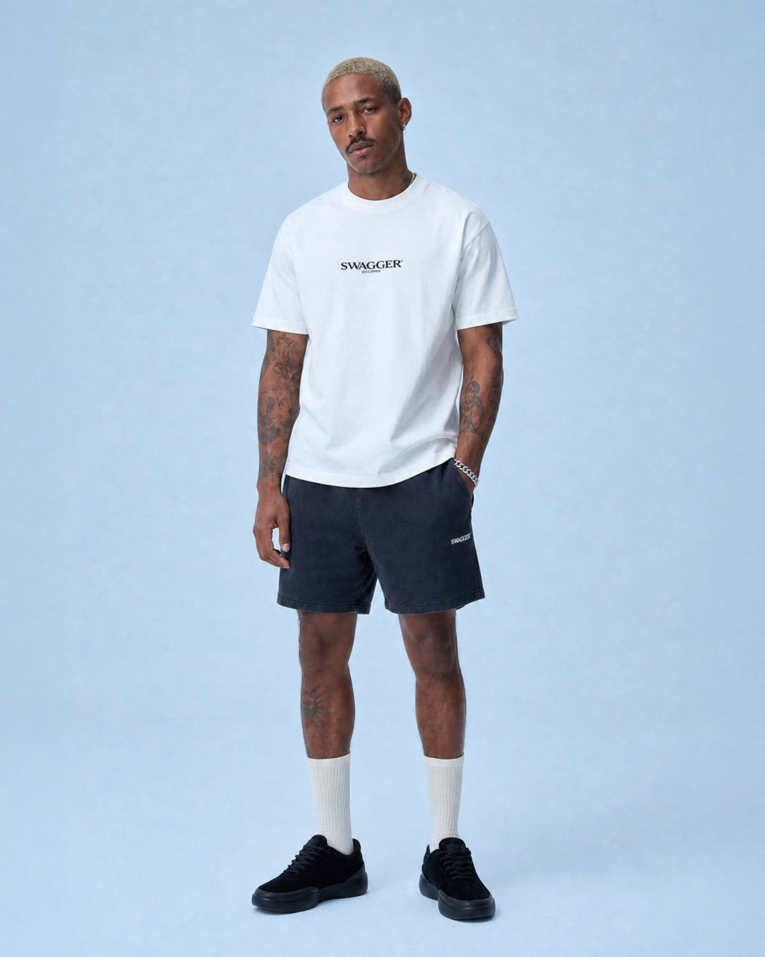 SWAGGER OS Logo Basic Tee <White>