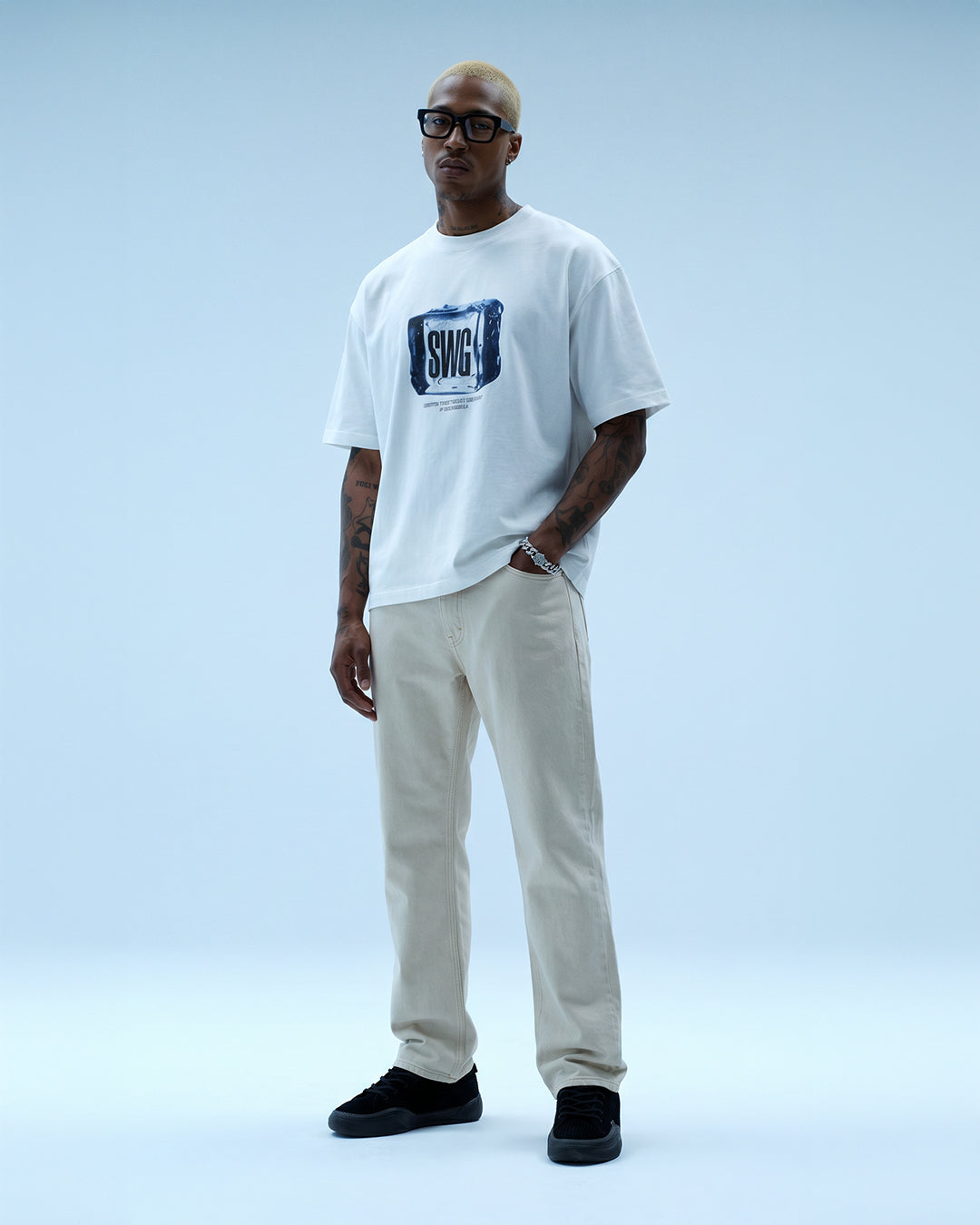 Ice Cube SWG Tee <White>