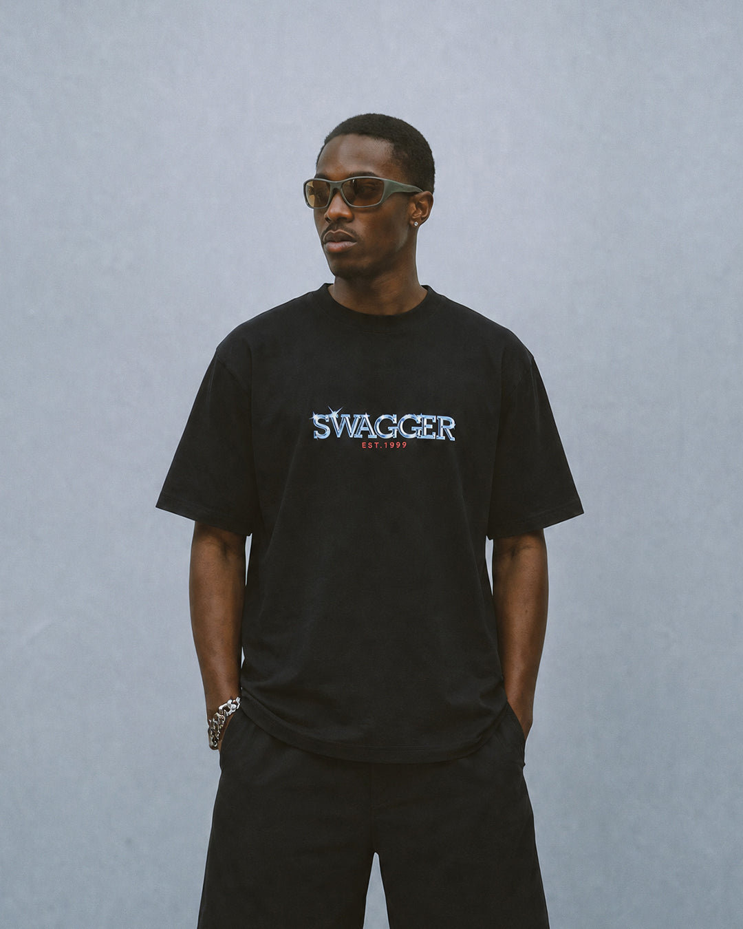 <Limited Color>INFLUENCER OVER SIZE T-SHIRT BLACK×WHITE
