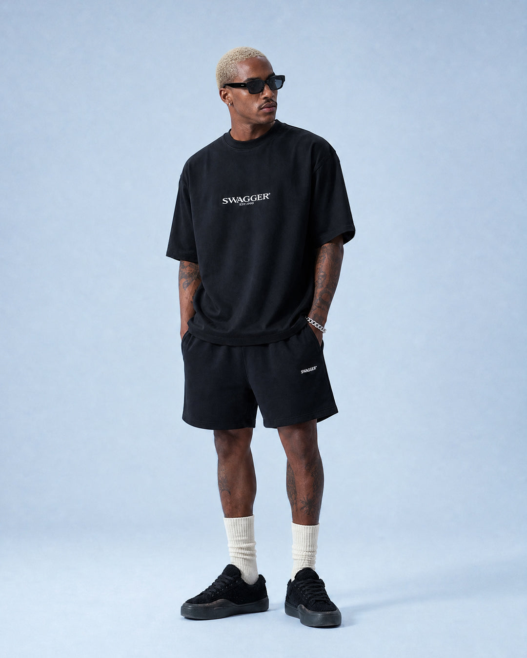 SWAGGER OS Logo Basic Tee <Black>
