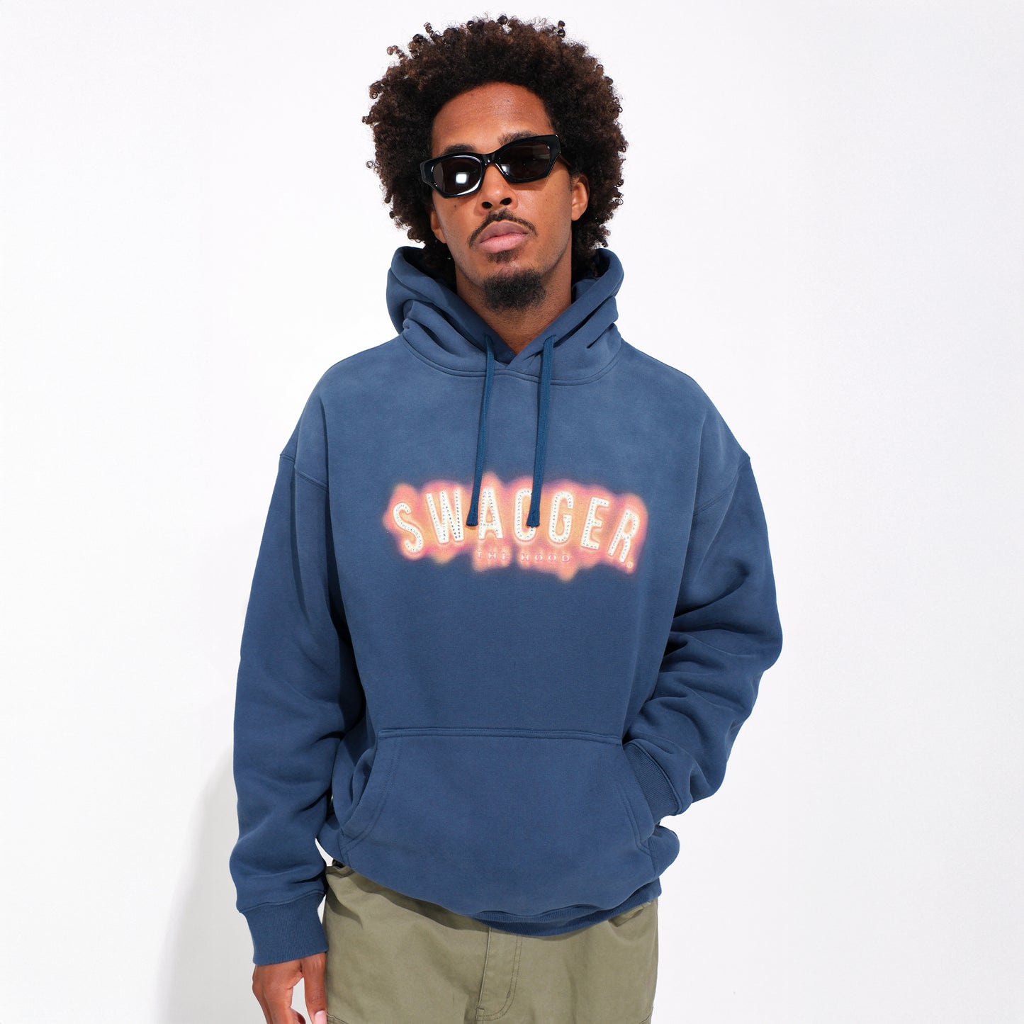 Melt Logo Hoodie <NAVY>