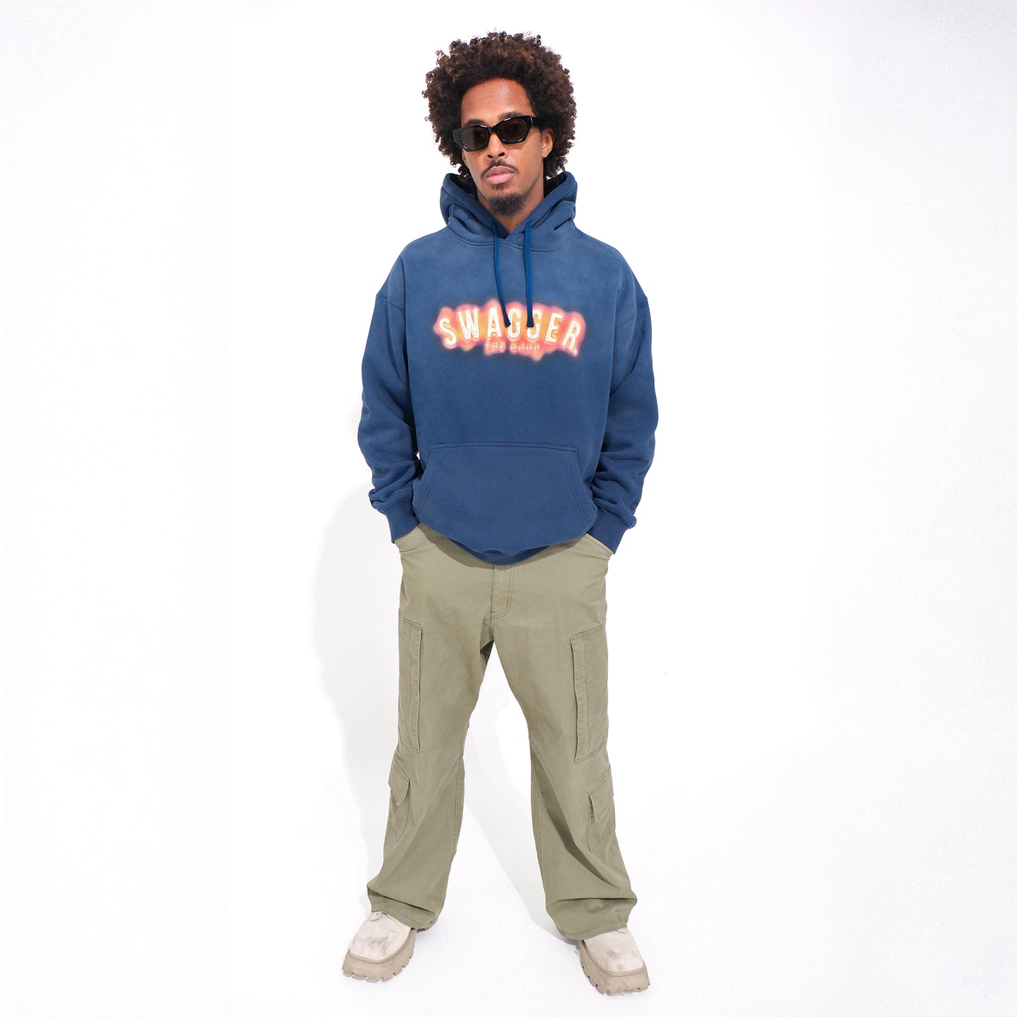 Melt Logo Hoodie <NAVY>