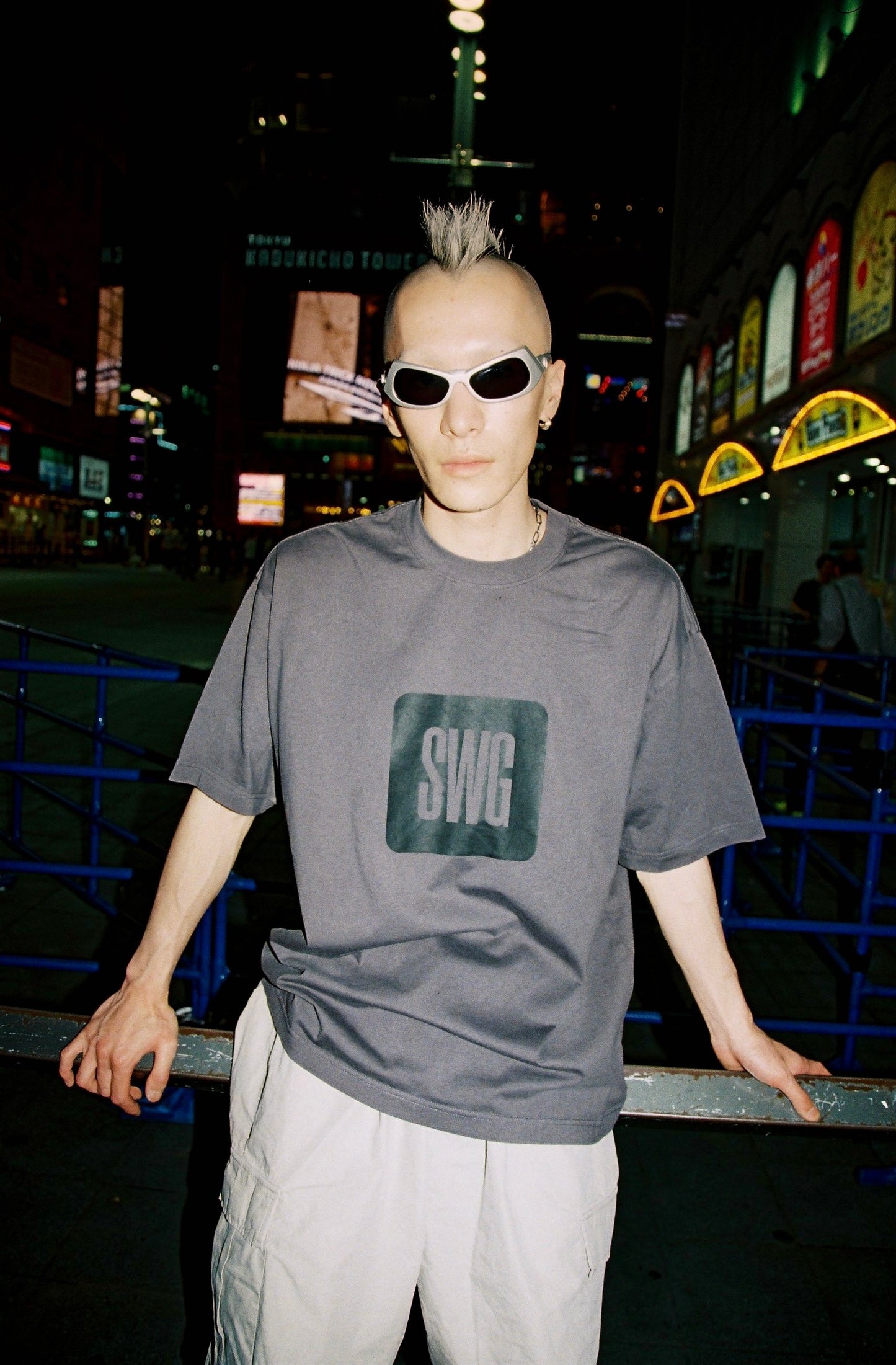 SWG BOX LOGO T-SHIRT C.GRAY