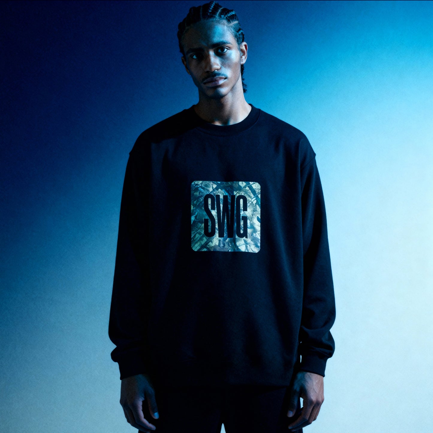 Camo Box Logo LS Tee <BLACK>