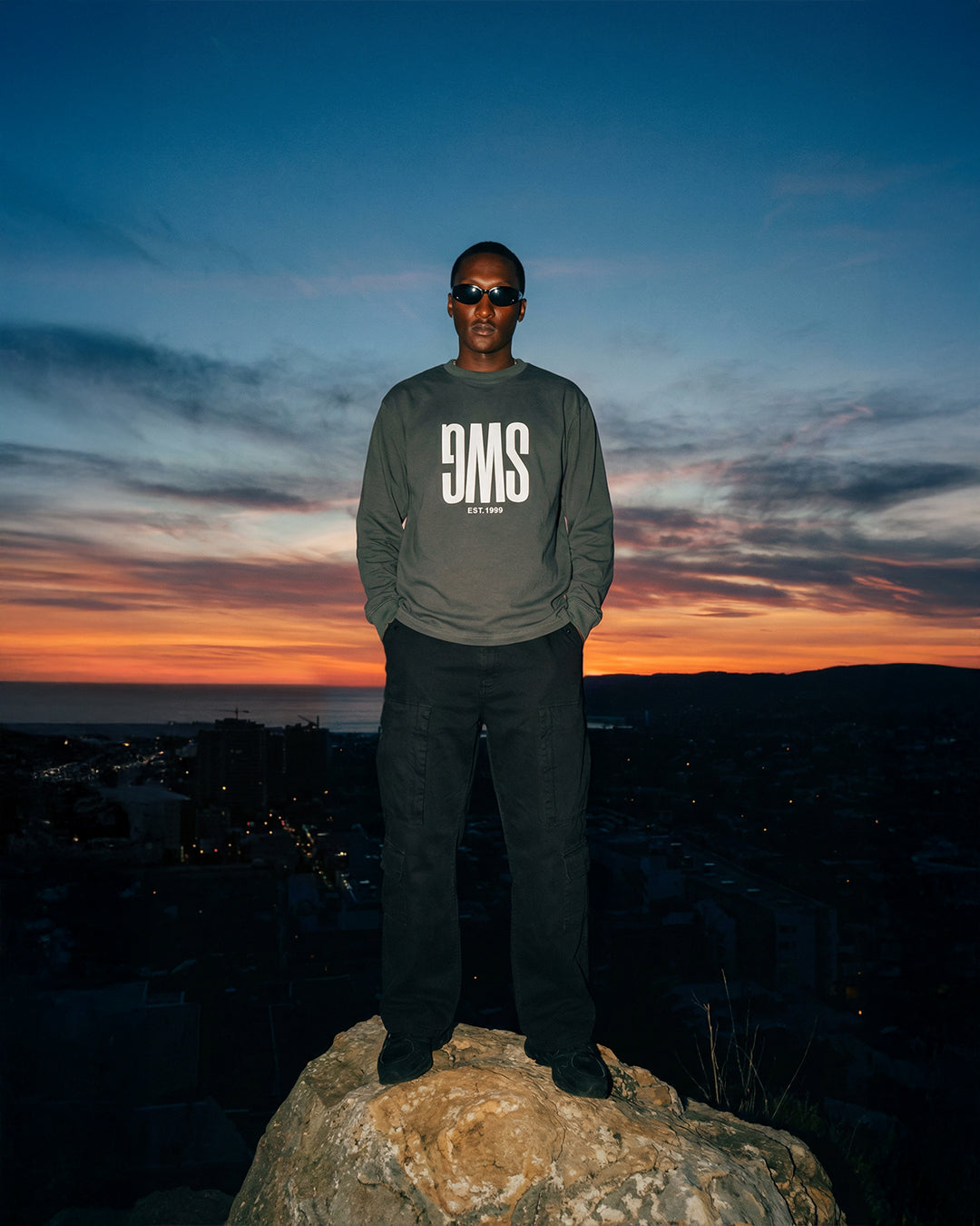 Upside Down LS Tee <C.GRAY>