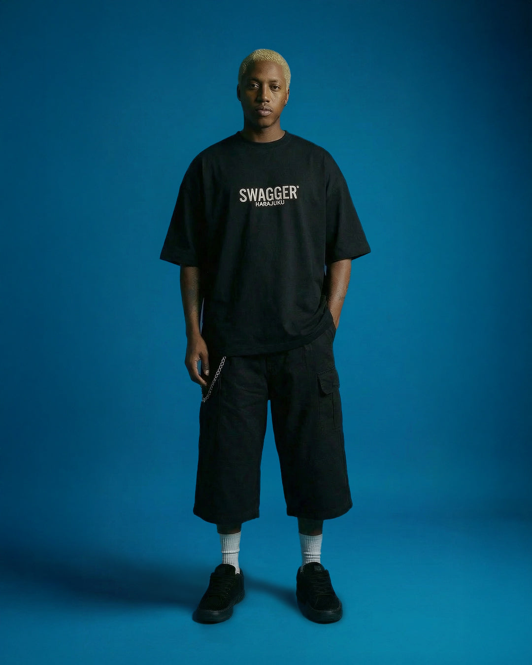 Cargo Short Pants <BLACK>