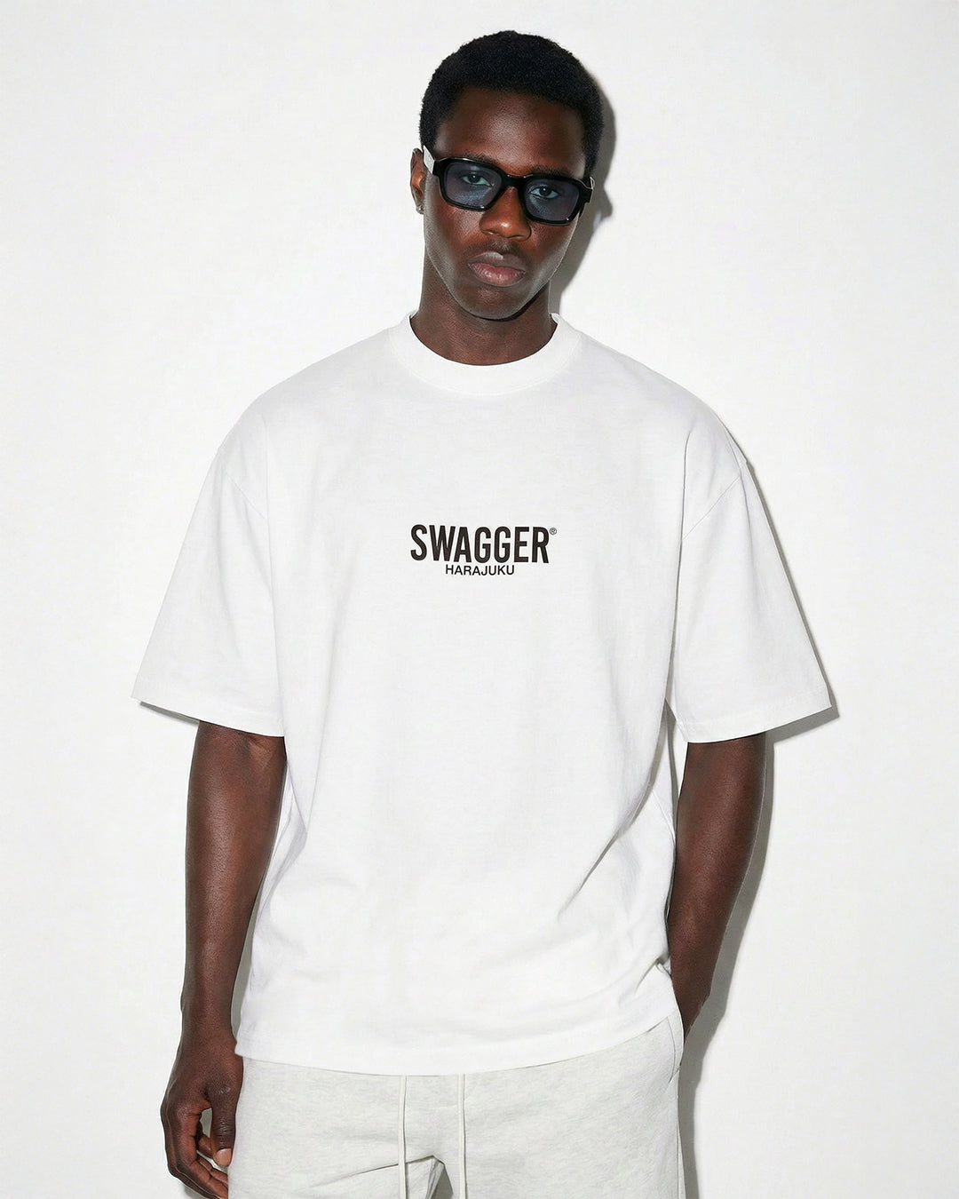 <Limited Color>INFLUENCER OVER SIZE T-SHIRT BLACK×WHITE