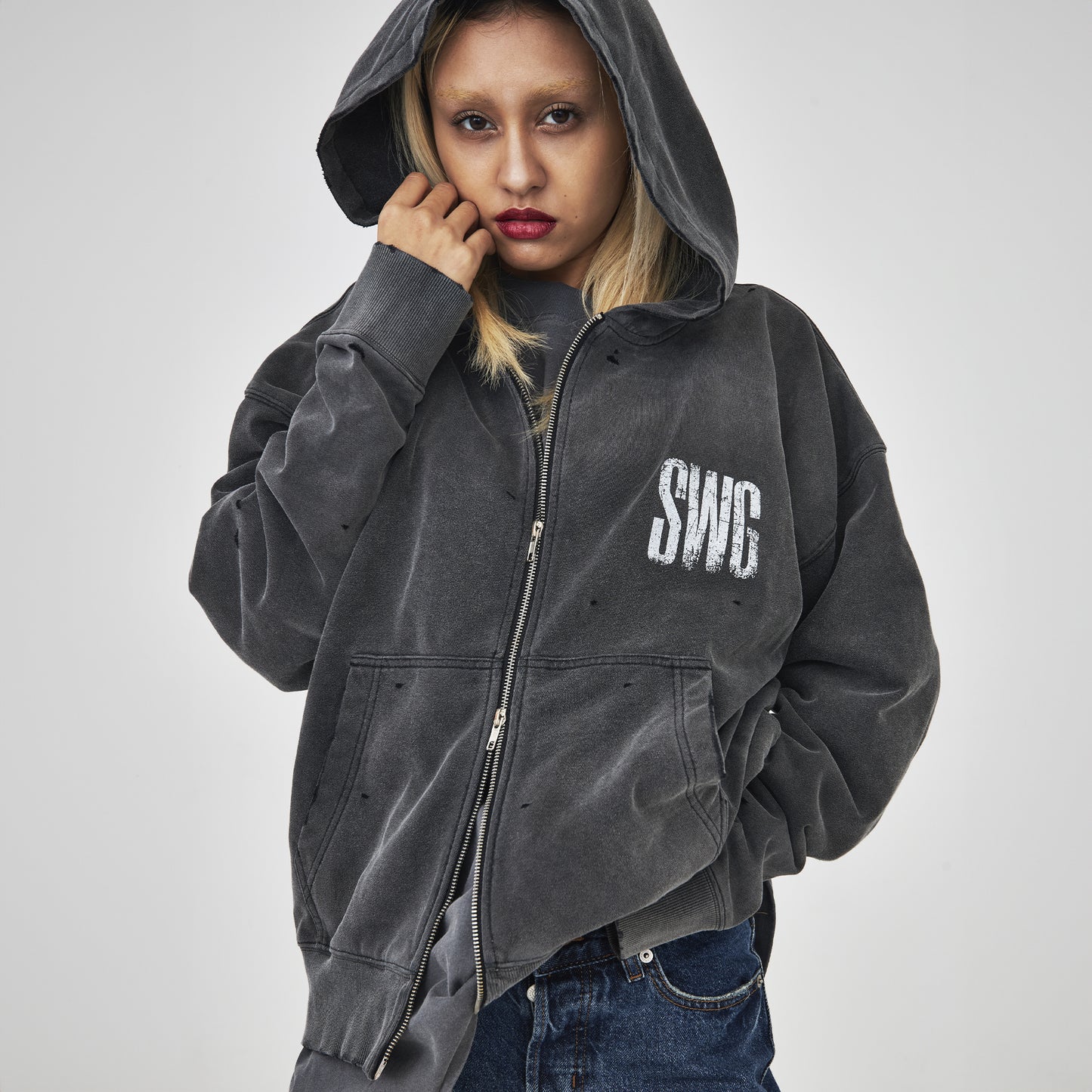 SWG VINTAGE HOODIE BLACK