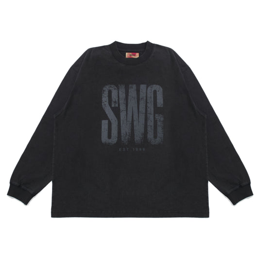 VINTAGE SWG LOGO LT-SHIRT BLACK