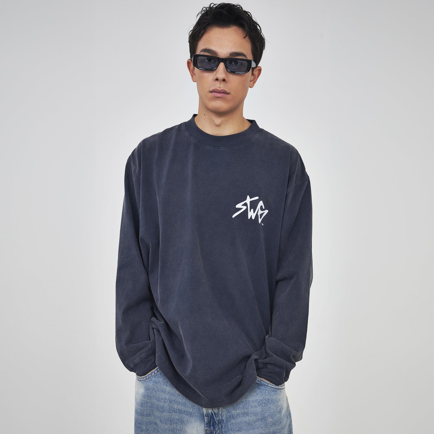 SWG SIGNATURE LOGO LT-SHIRT NAVY