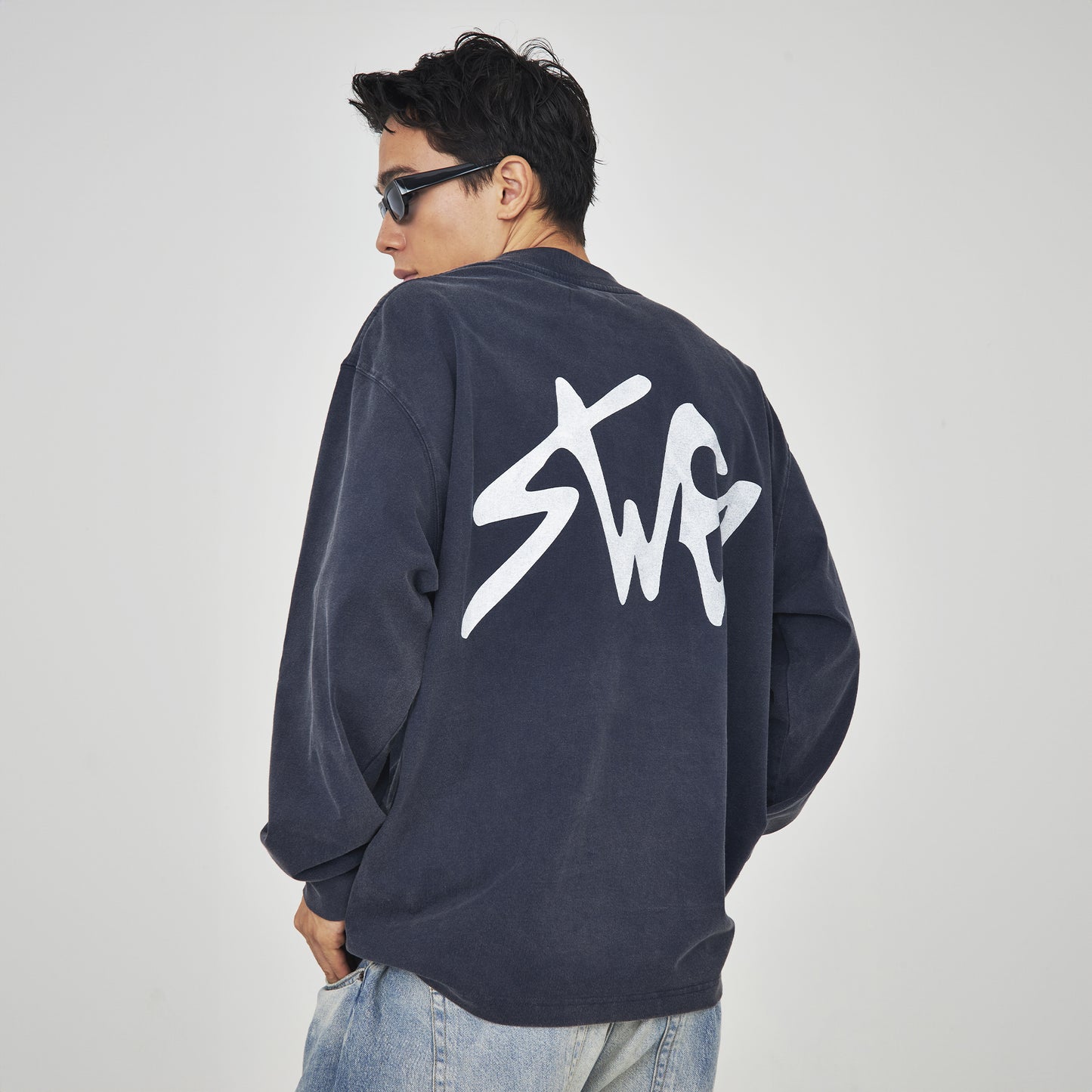 SWG SIGNATURE LOGO LT-SHIRT NAVY