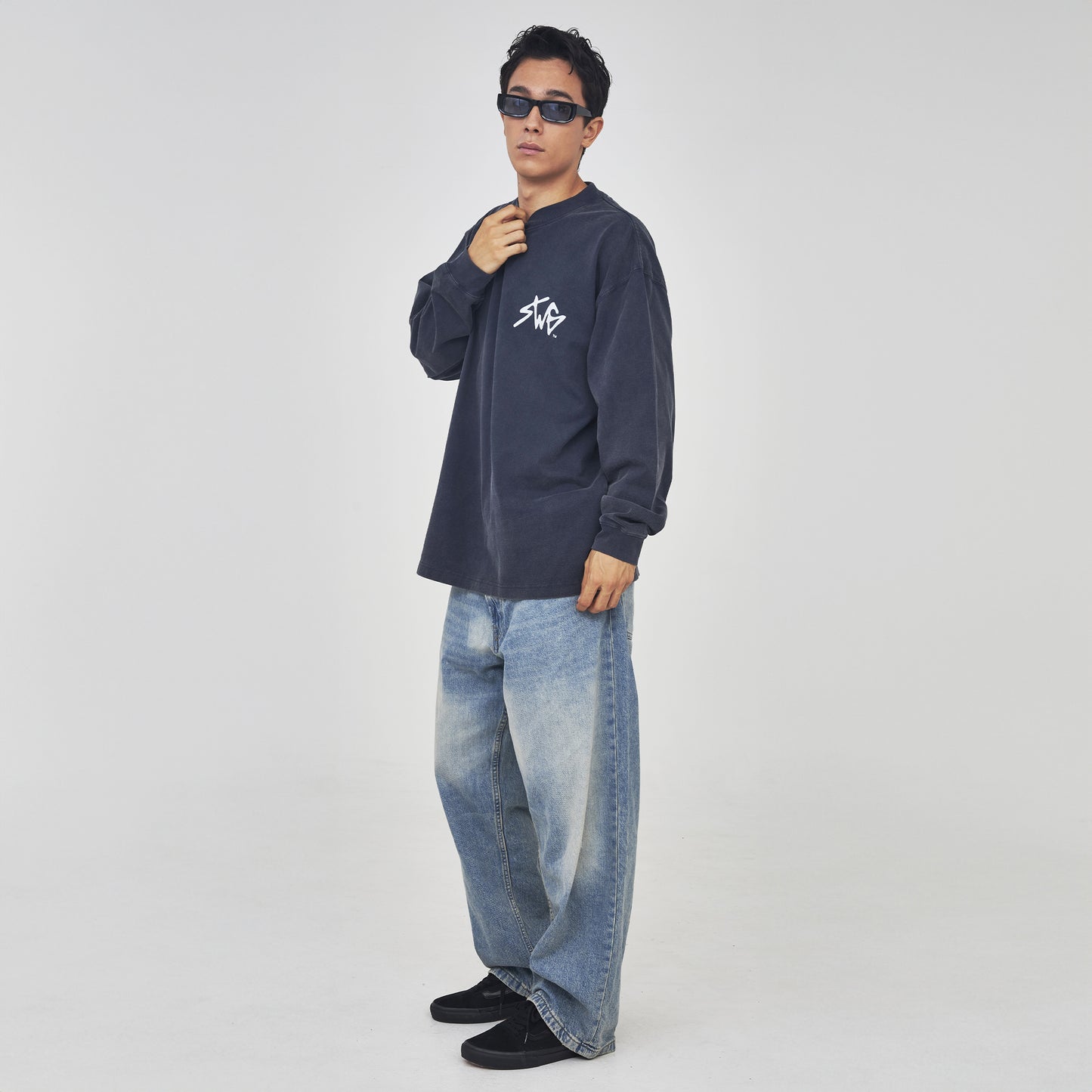 SWG SIGNATURE LOGO LT-SHIRT NAVY