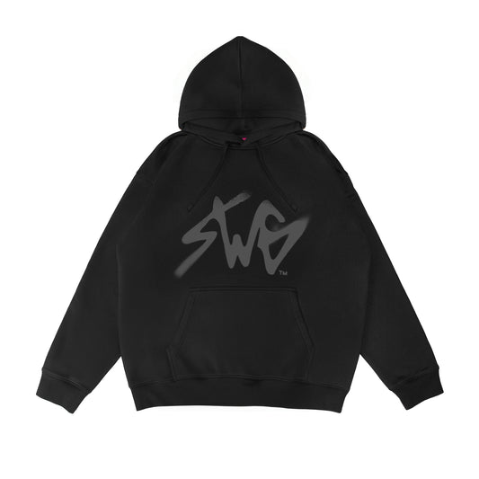 Signature Blur Logo Hoodie <BK×CG>
