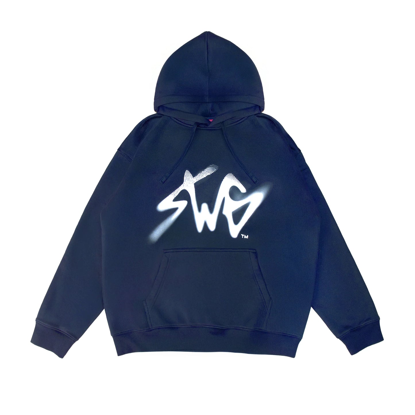 Signature Blur Logo Hoodie <NAVY>