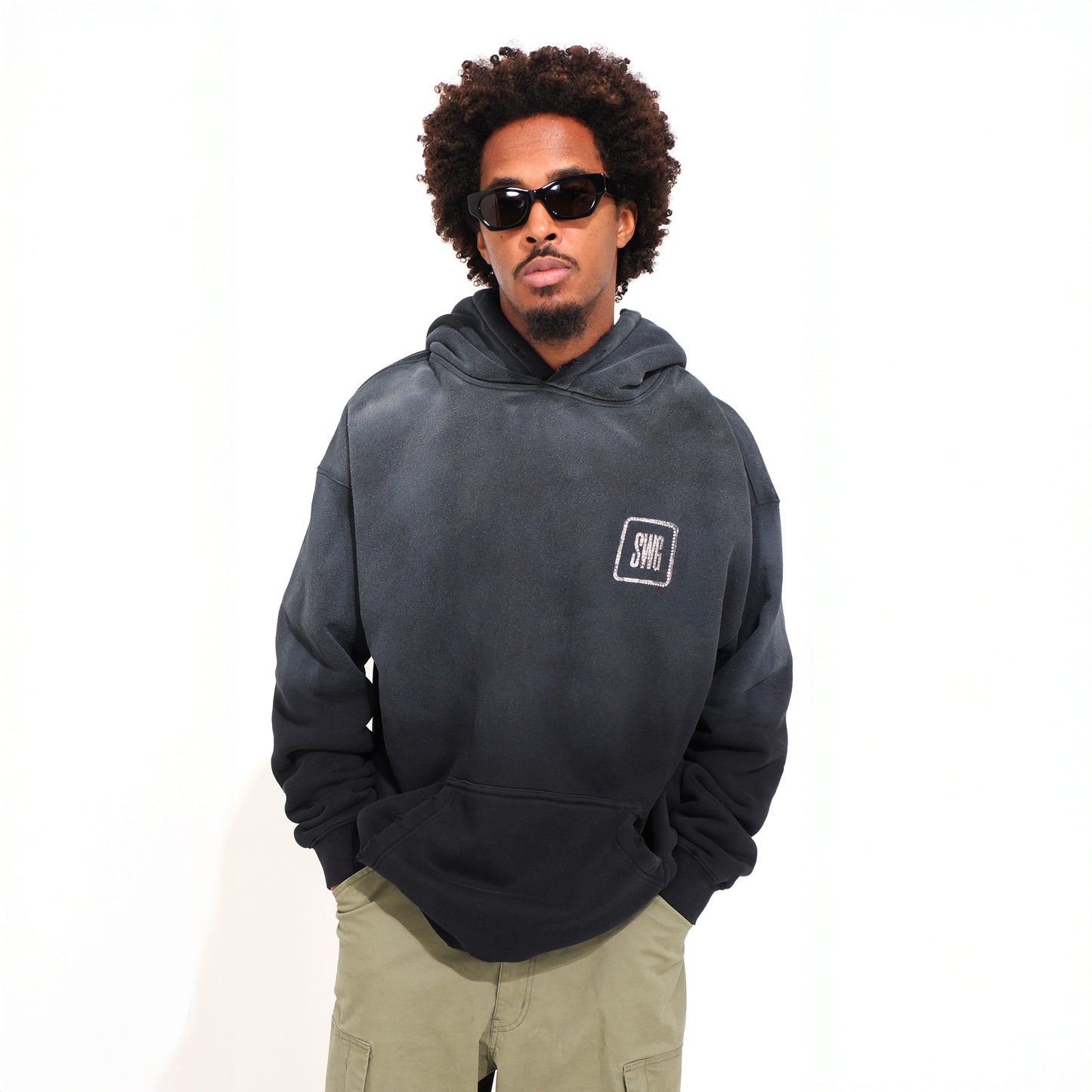 予約商品 | SWG BOX Stone Hoodie <BLACK>