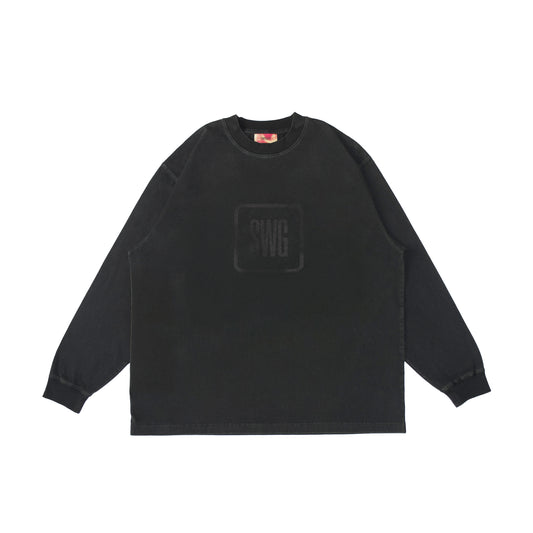 Front Box Logo LS Tee <BLACK>