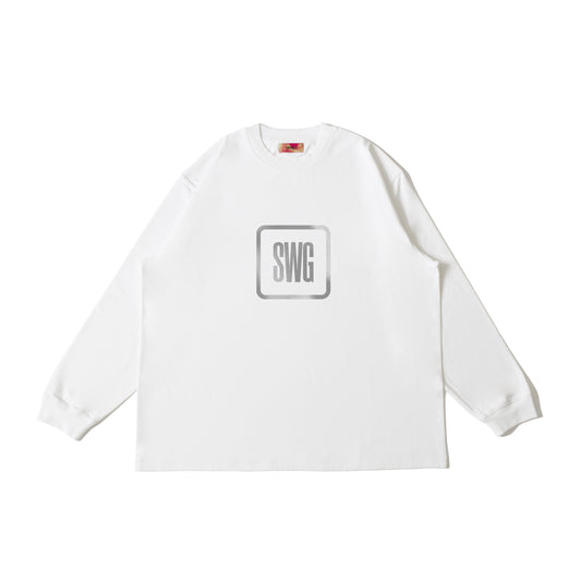 Front Box Logo LS Tee <WHITE>