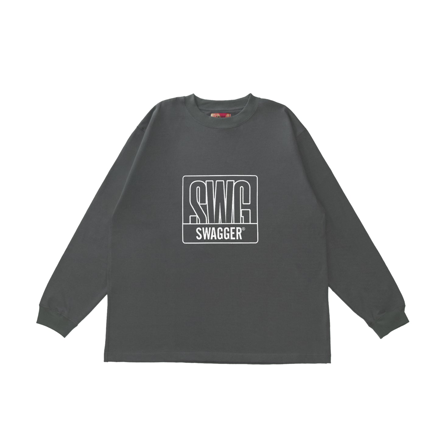 Frame Box Logo LS Tee <C.GRAY>