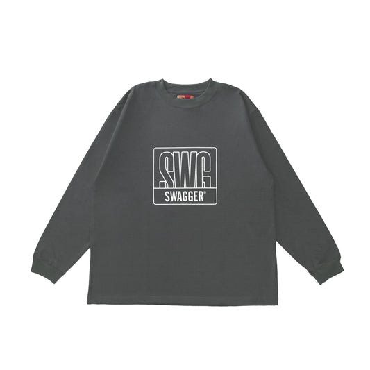 Frame Box Logo LS Tee <C.GRAY>
