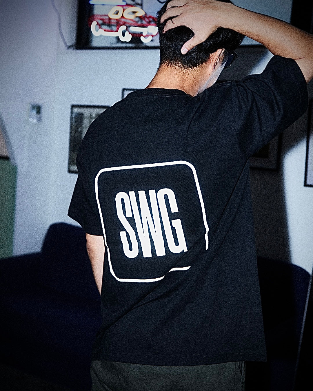 SWG BOX LOGO T-SHIRT BLACK