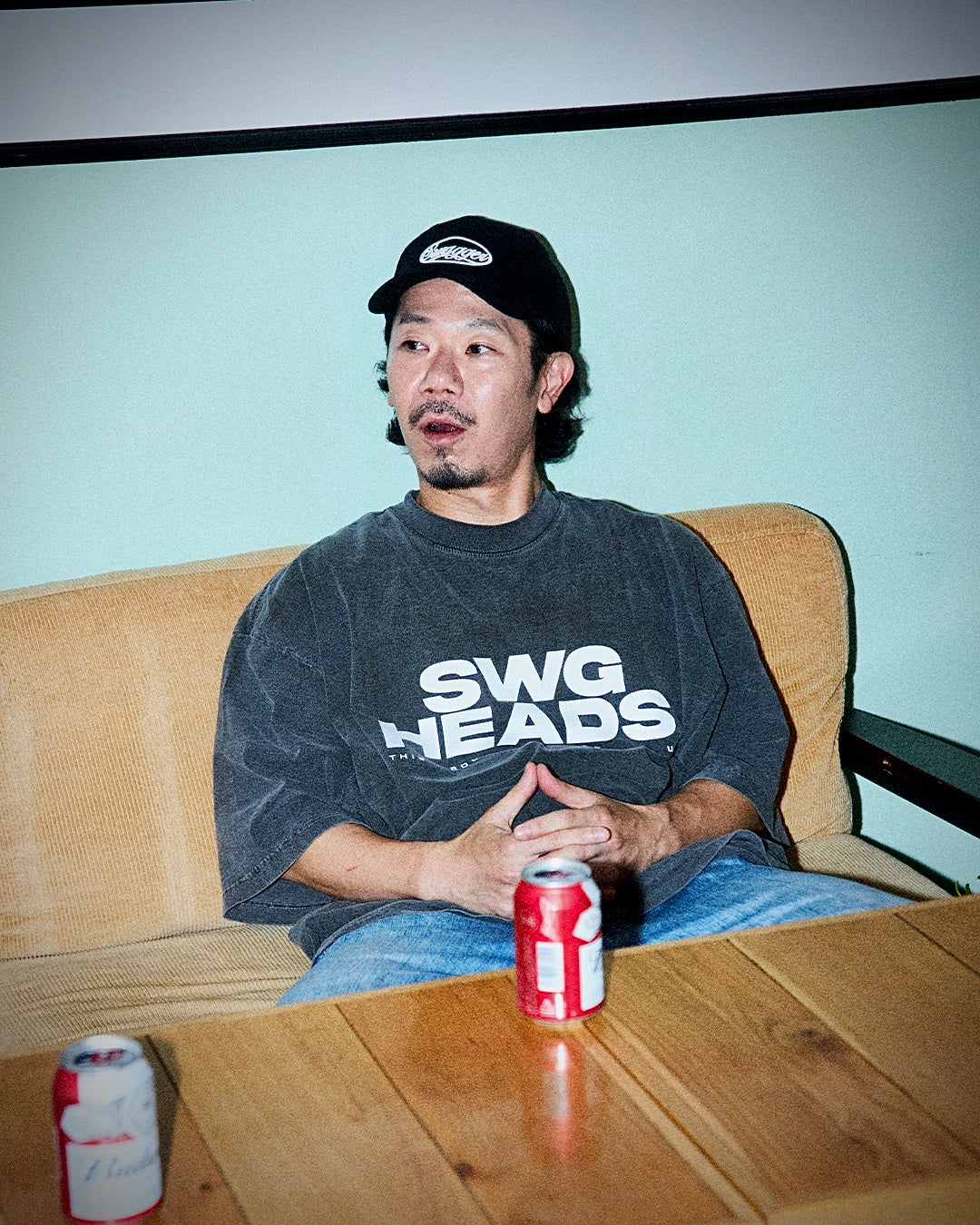 SWG HEADS オーバーサイズ T-SHIRT C.GRAY