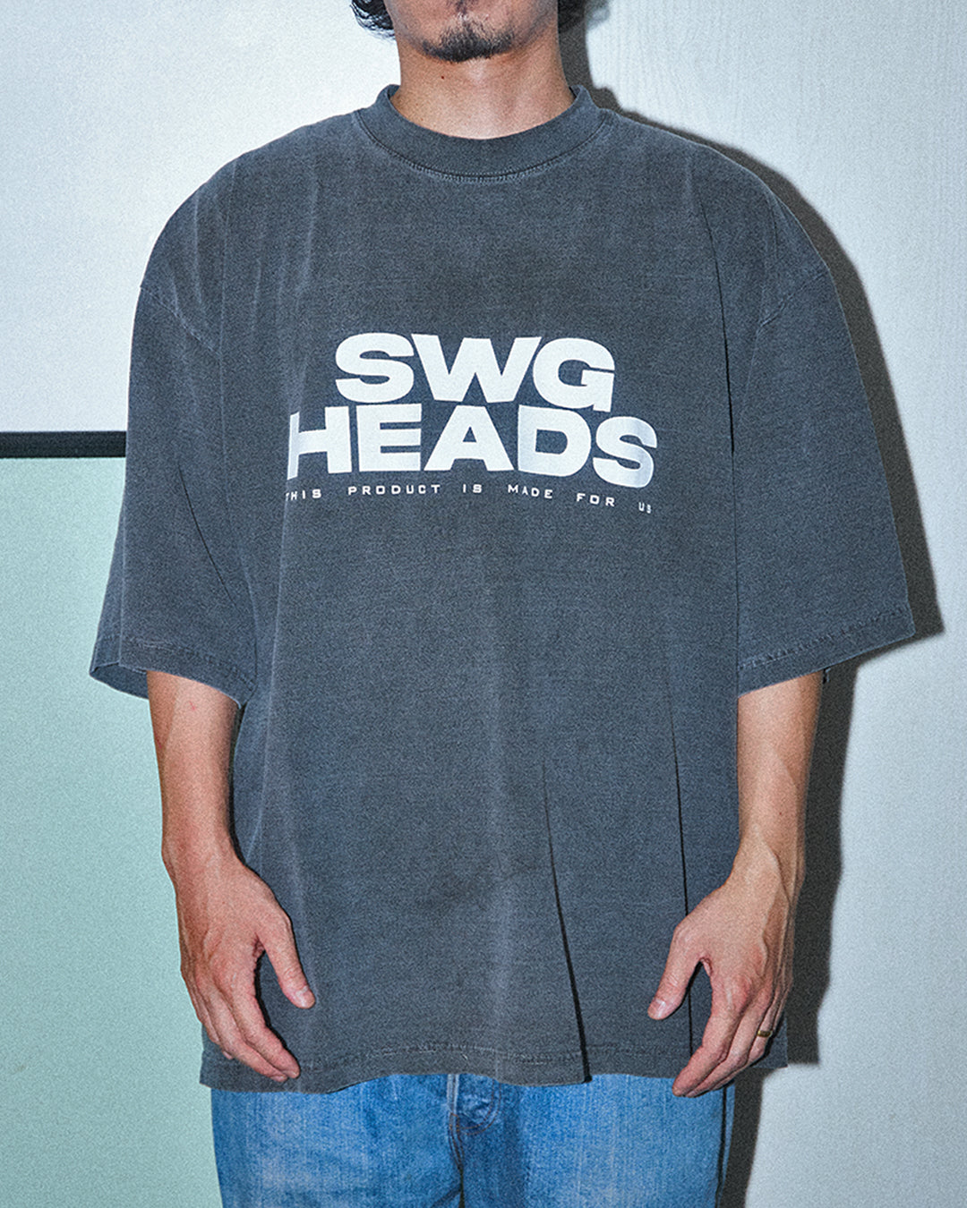 SWG HEADS オーバーサイズ T-SHIRT C.GRAY