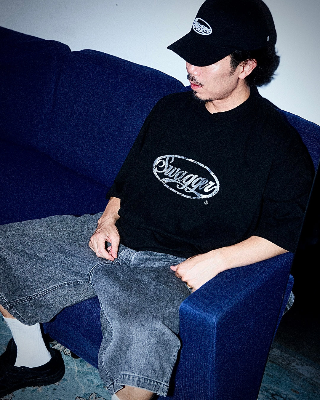CIRCLE LOGO オーバーサイズ T-SHIRT BLACK