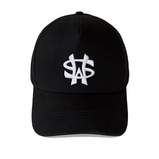 SW Logo Deep Crown Cap <BK×WT>