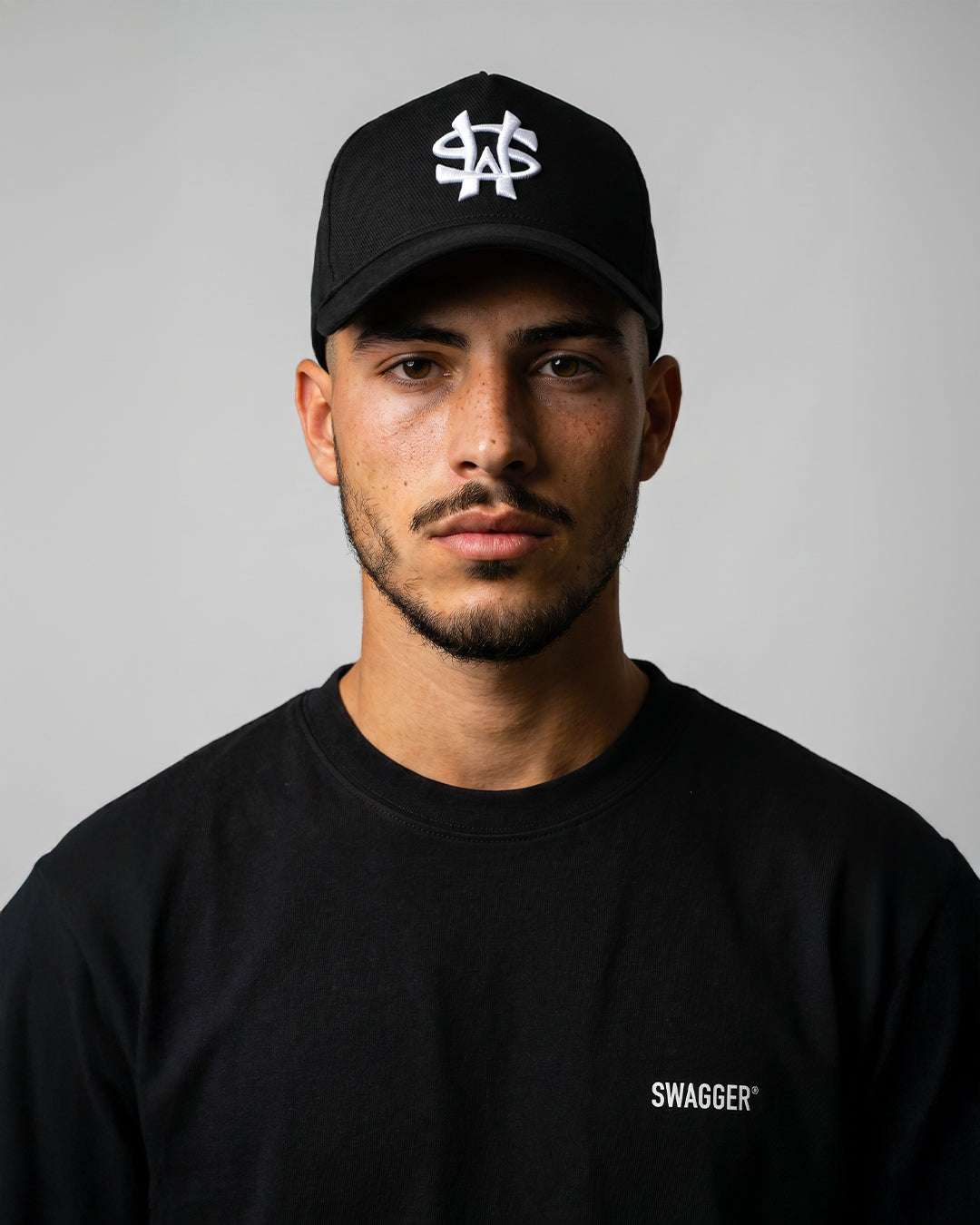 SW Logo Deep Crown Cap <BK×WT>