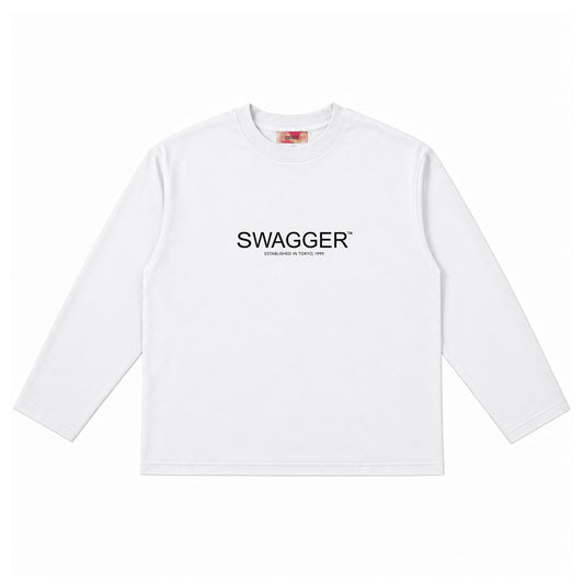 Thin Logo LS Tee (White)