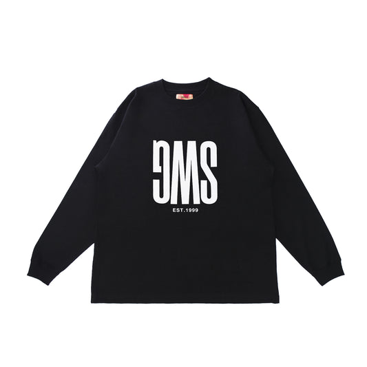 Upside Down Logo LS Tee <BLACK>