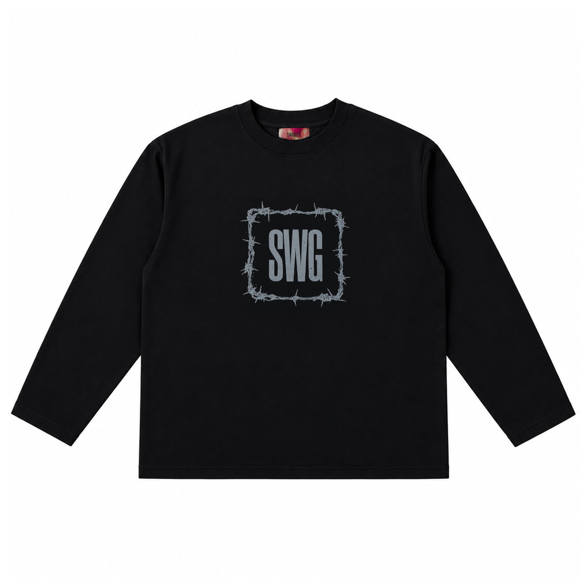 Barbed Box logo LS Tee (Black)