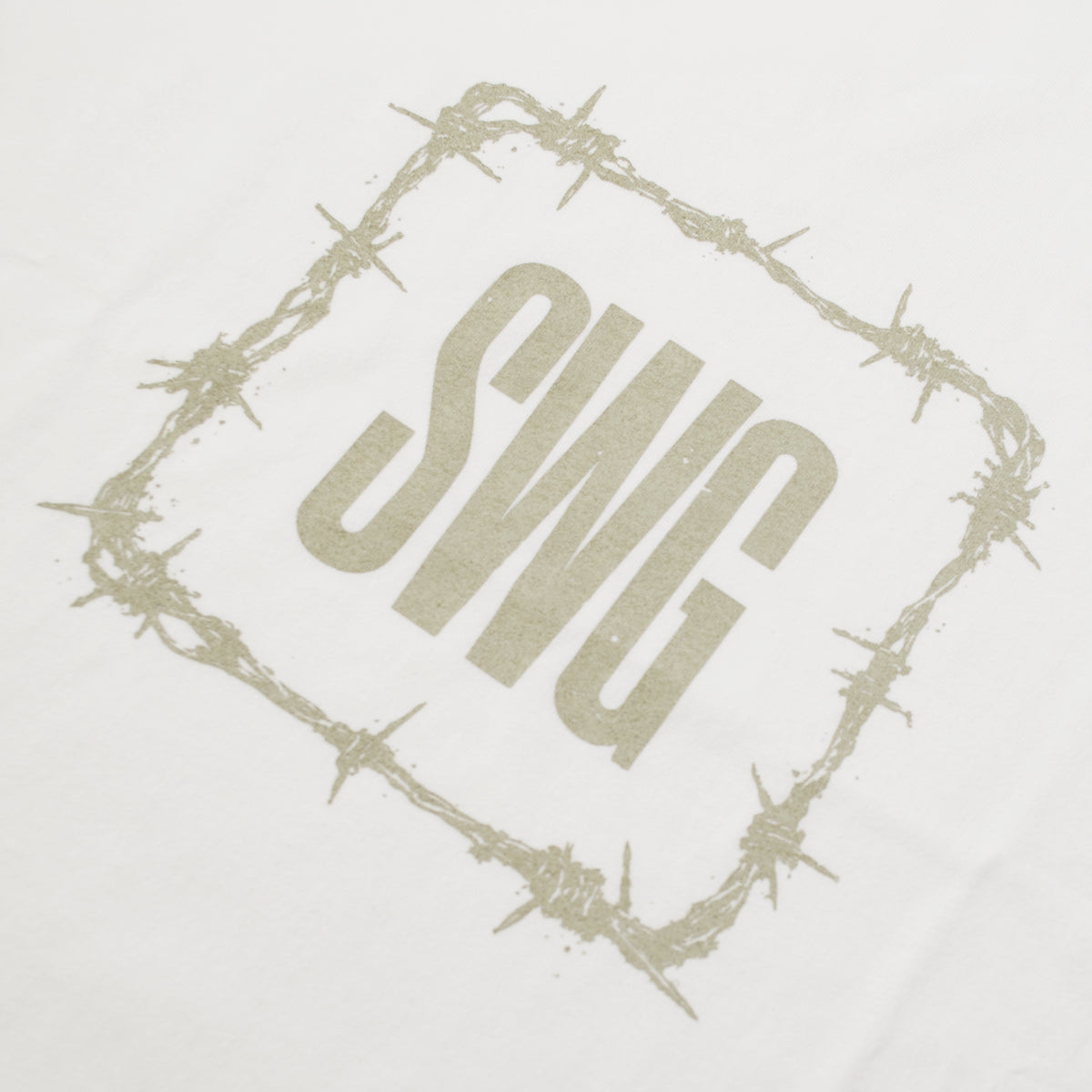 Barbed Box logo LS Tee (White)
