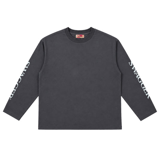 Sleeve Logo LS Tee (C.Gray)
