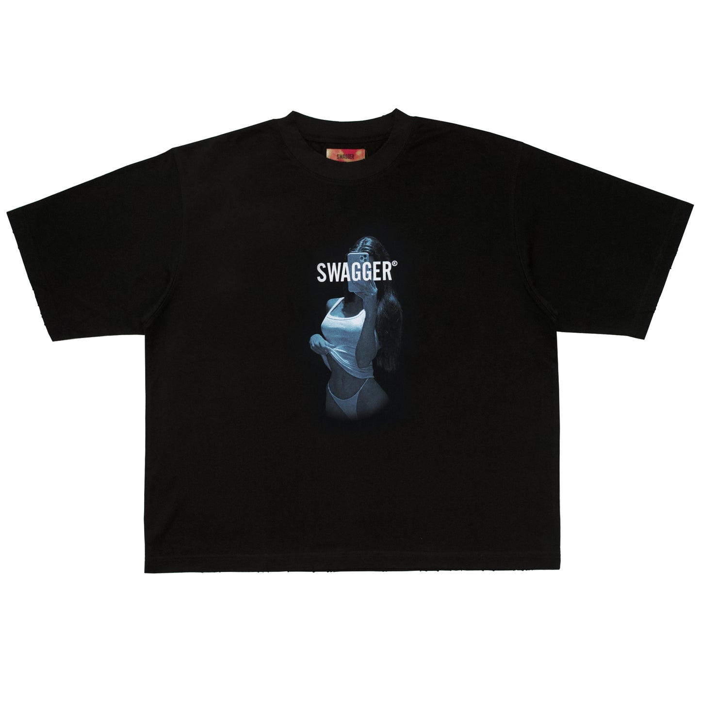 <Limited Color>INFLUENCER OVER SIZE T-SHIRT BLACK×WHITE